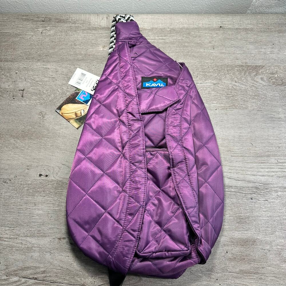 NWT Kavu Rope Puff Sling Bag Purple